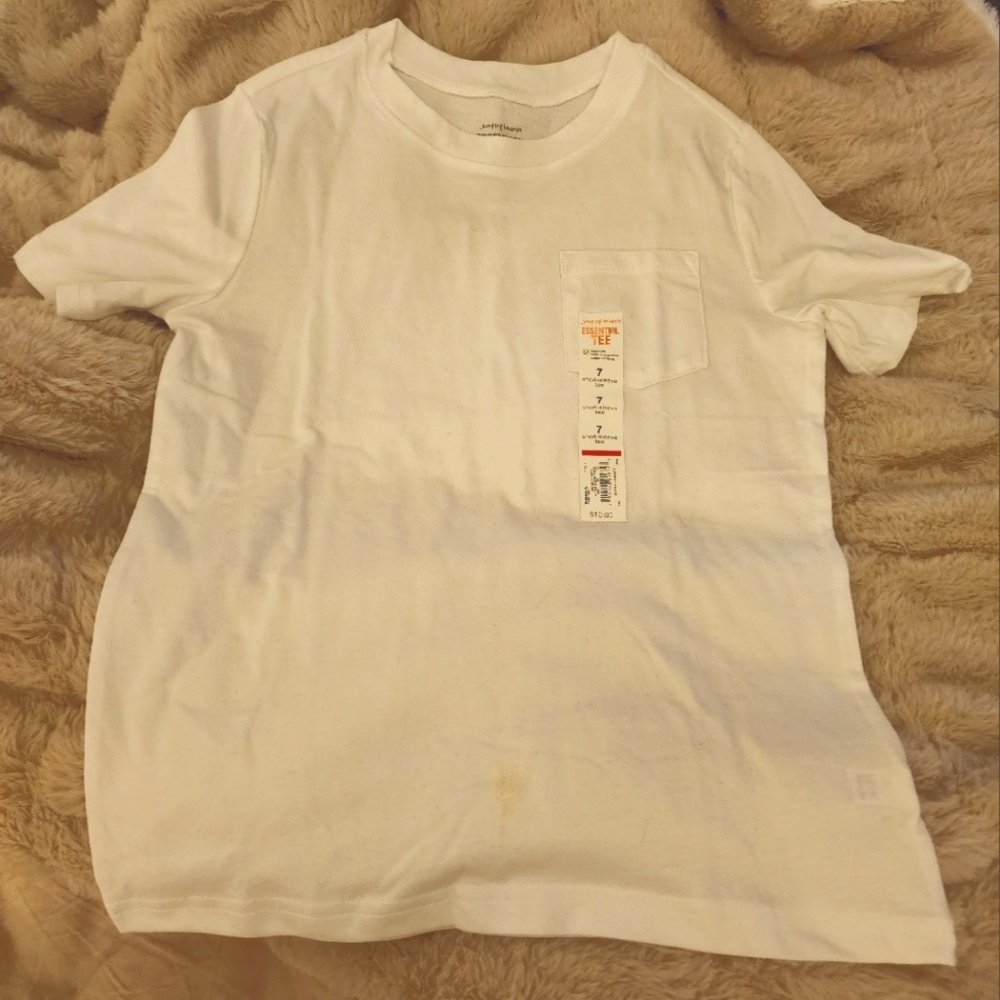 Nwt sz 7 jumping beans essential ss tee in white